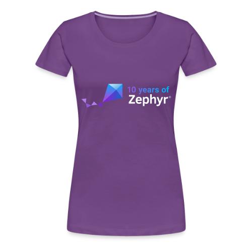 Zephyr 10th Anniversary Horizontal Color Reversed - Women's Premium T-Shirt
