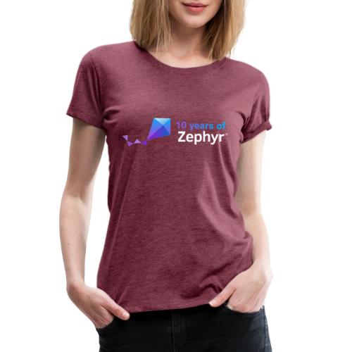 Zephyr 10th Anniversary Horizontal Color Reversed - Women's Premium T-Shirt