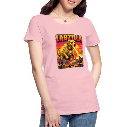 Labzilla Giant Yellow Labrador Monster Tee - Women's Premium T-Shirt
