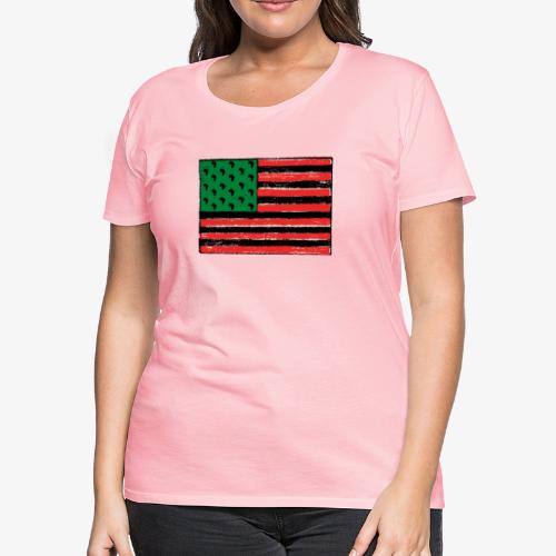 Red Green Black Flag - Women's Premium T-Shirt