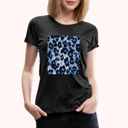 blue ank black leopard pattern - Women's Premium T-Shirt