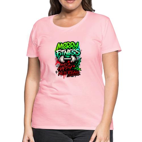 Merry Fitness Christmas Gym Humor - Women's Premium T-Shirt