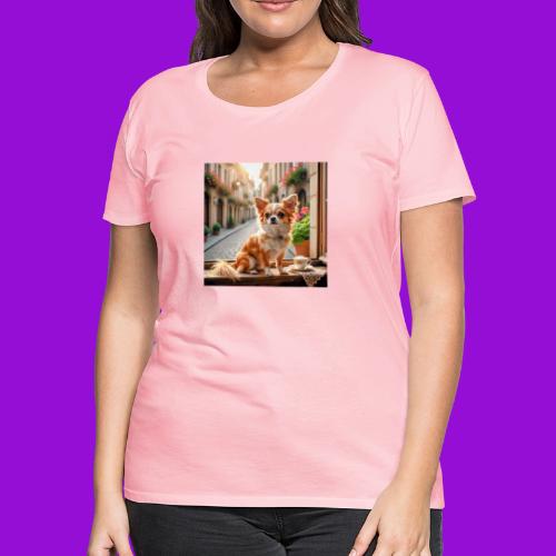 Morning coffee Chihuahua - Women's Premium T-Shirt