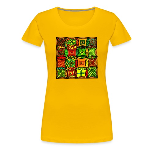 Zentangle naive pattern - Women's Premium T-Shirt