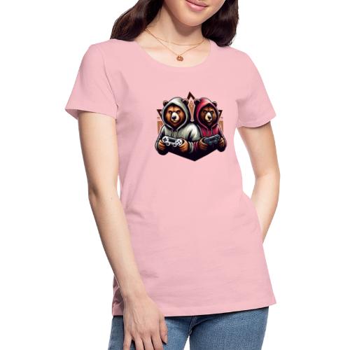 2 grizzlies gamer bears - Women's Premium T-Shirt