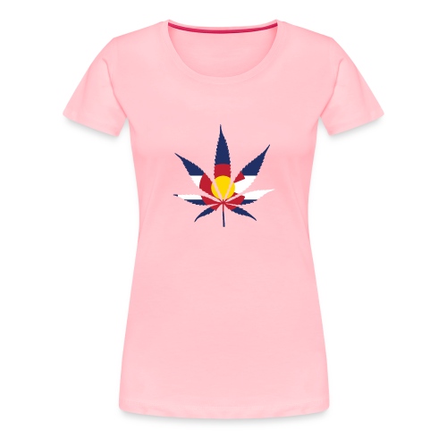 Colorado Pot Leaf Flag - Women's Premium T-Shirt