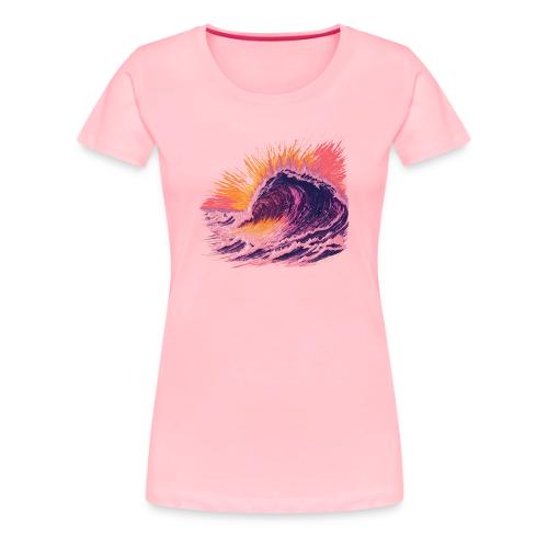 Pink Fire Wave - Women's Premium T-Shirt