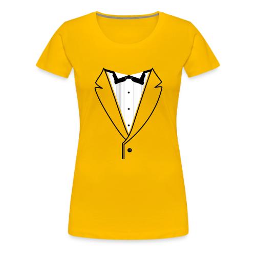 Tuxedo Plain w. Black Lines - Women's Premium T-Shirt