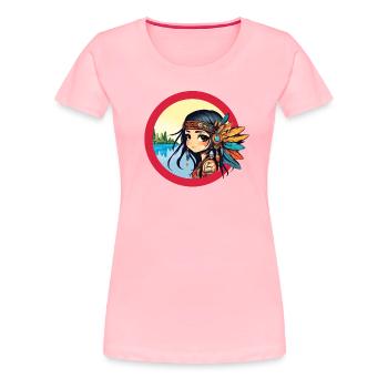 Brought Back Got Butter Tattoo Indian - Women's Premium T-Shirt - pink - Front - Alina (174cm)