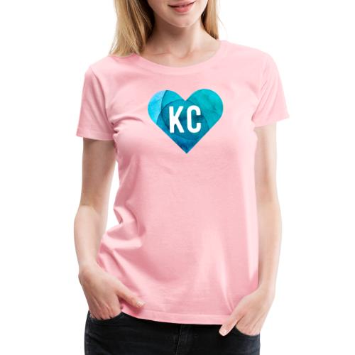 KC Heart Blue Gradient - Women's Premium T-Shirt