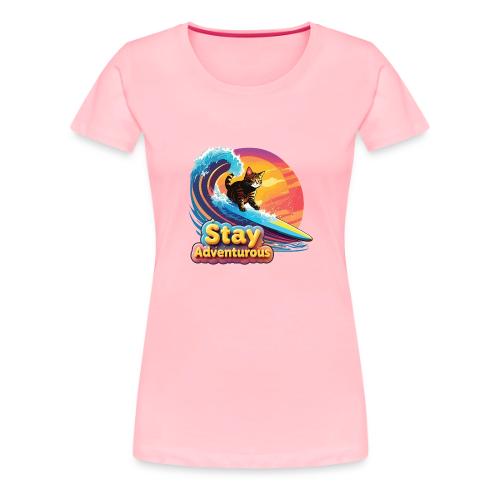 Surfing Kitten Adventure - Women's Premium T-Shirt