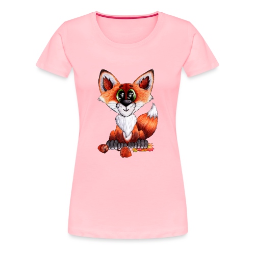 llwynogyn - a little red fox - Women's Premium T-Shirt