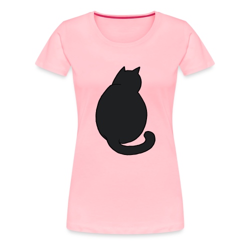 Black Cat Watching - Women's Premium T-Shirt