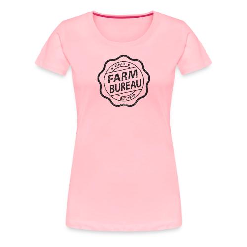 Black Distressed Logo - Women's Premium T-Shirt