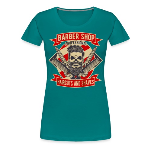 Skull Barber - Women's Premium T-Shirt