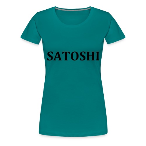 Satoshi only the name stroke - Women's Premium T-Shirt