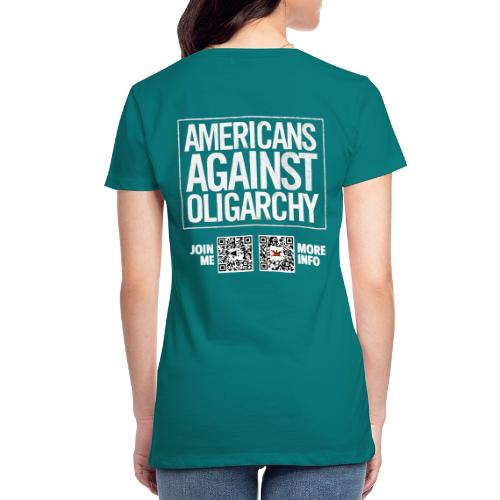 Oligarchy (white, back-facing) - Women's Premium T-Shirt