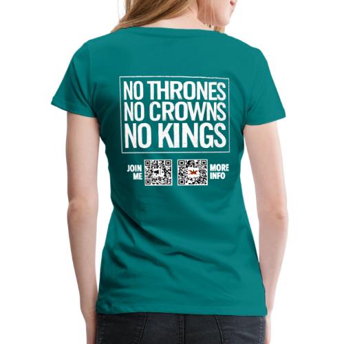 No Thrones (white, back-facing) - Women's Premium T-Shirt