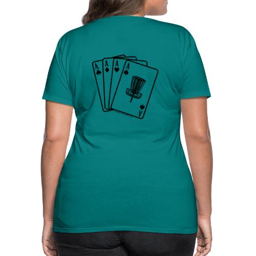 Disc Golf Aces Black Print Shirt - Women's Premium T-Shirt