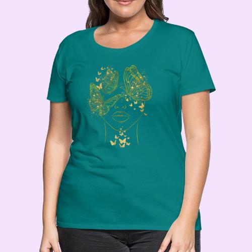 Queen Of Butterflies - Goddess Design - Women's Premium T-Shirt
