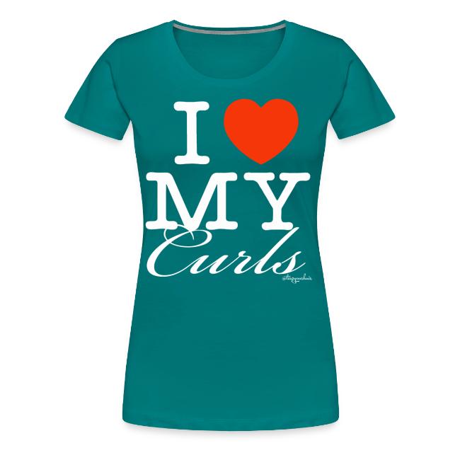I LOVE MY CURLS (white text design)