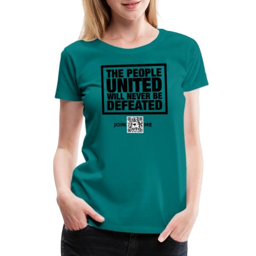 People United (black, front-facing) - Women's Premium T-Shirt