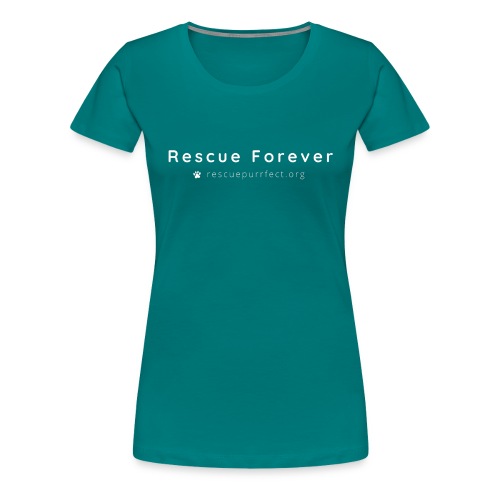 Rescue Purrfect Basic Logo White - Women's Premium T-Shirt