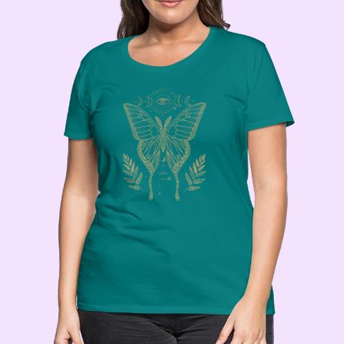 Third Eye Butterfly - Moon Cycle Design - Women's Premium T-Shirt