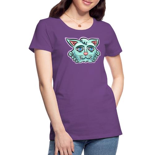 Happy Cat Teal - Women's Premium T-Shirt