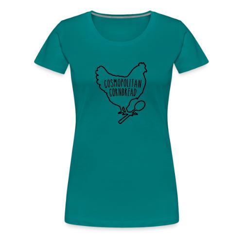 Cosmopolitan Cornbread Hen & Spoon Logo - Women's Premium T-Shirt