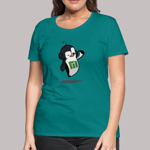 Manjaro Mascot wink hello left - Women's Premium T-Shirt