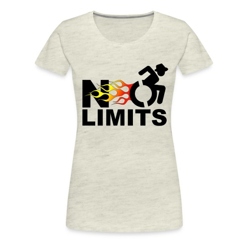 There are no limits when you're in a wheelchair - Women's Premium T-Shirt