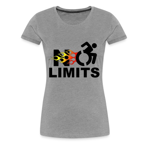 No limits for me with my wheelchair - Women's Premium T-Shirt