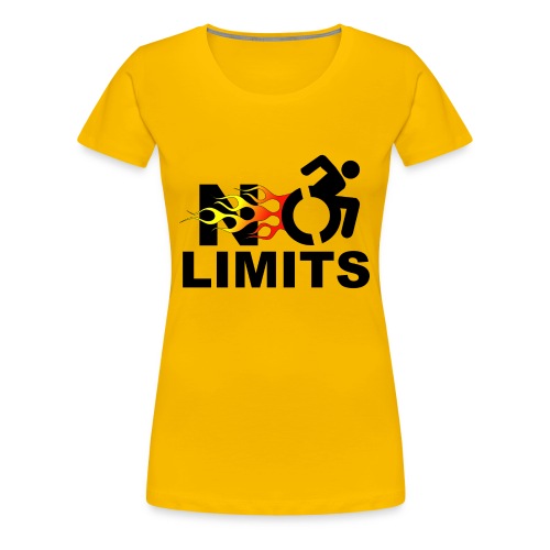 No limits for me with my wheelchair - Women's Premium T-Shirt