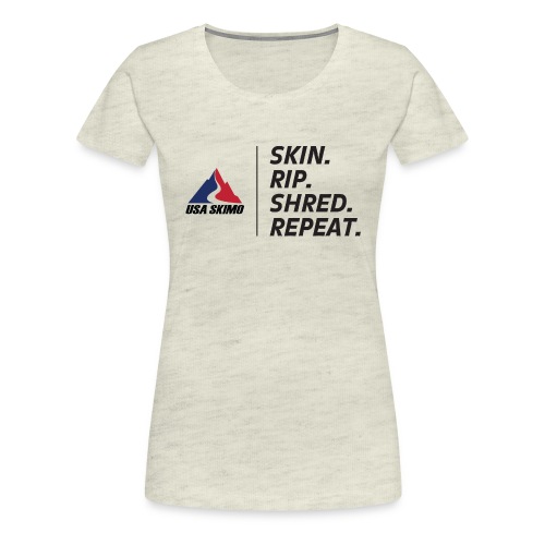 Skin. Rip. Shred. Repeat. w/Color Logo - Women's Premium T-Shirt