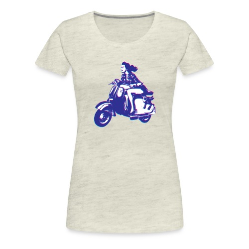 Cute Vespa Scooter Girl - Women's Premium T-Shirt
