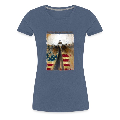 God bless America Angel_Strong color_Brown type - Women's Premium T-Shirt