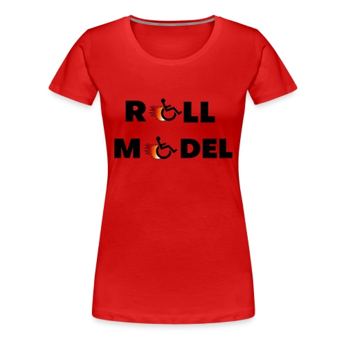 Roll model in a wheelchair, for wheelchair users - Women's Premium T-Shirt