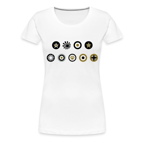 Axis & Allies Country Symbols - 3 Color - Women's Premium T-Shirt