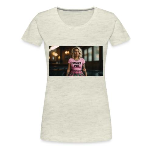 **Smoke Pot Pink Rebel Tee** - Women's Premium T-Shirt