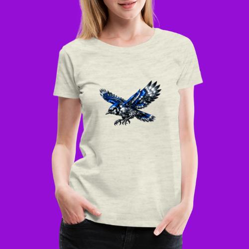 Silver Blue Jay Dive - Women's Premium T-Shirt