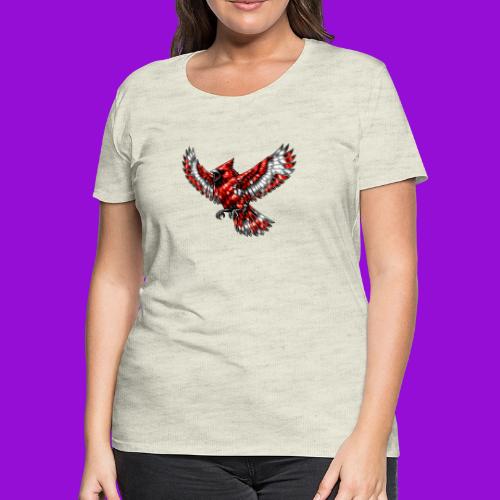 Cardinal in Flight - Women's Premium T-Shirt