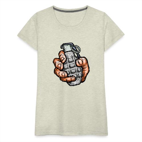 Hand Grenade In Comics Style - Women's Premium T-Shirt
