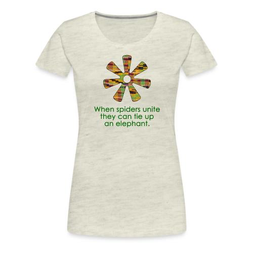 Ananse Ntentan - Spider's Web Adinkra Symbol - Women's Premium T-Shirt