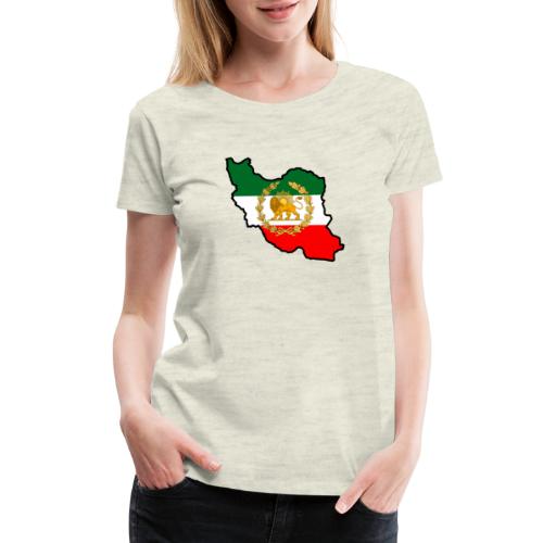 Iran Map Lion Sun 2 - Women's Premium T-Shirt