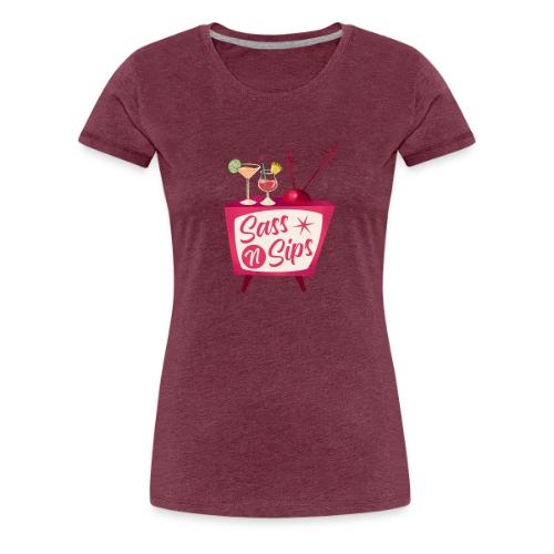 SassnSips simple - Women's Premium T-Shirt