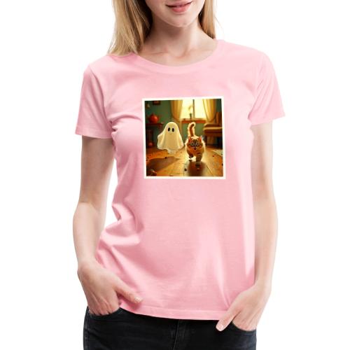 Funny Kitten Spooky Friend - Women's Premium T-Shirt