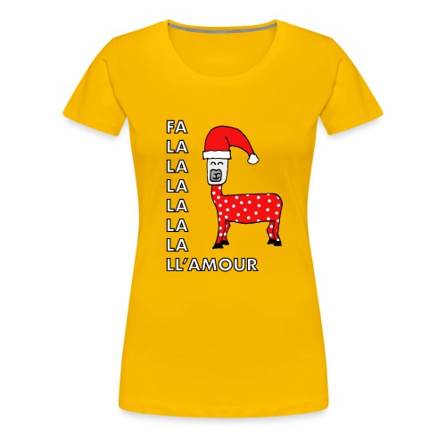 Christmas llama. - Women's Premium T-Shirt