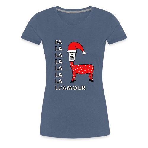 Christmas llama. - Women's Premium T-Shirt