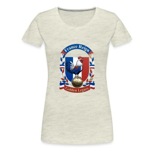 France Rooster Reign T-Shirt, Tricolore Pride Gift - Women's Premium T-Shirt